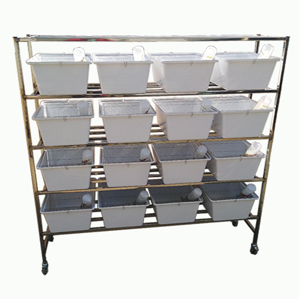 Стеллаж из нержавеющей стали с клетками для лабораторных мышей и крыс М-5