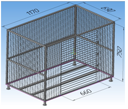 Клетка для собак из нержавейки