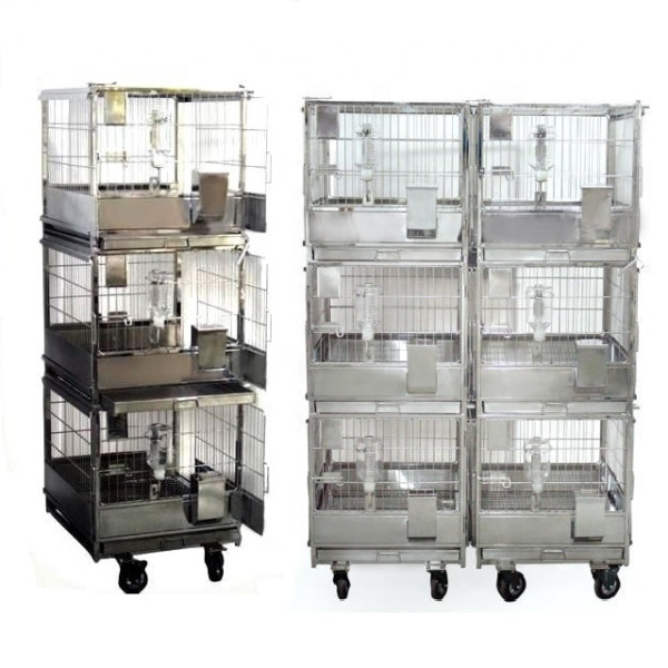 Лабораторный стеллаж "Лаба" с клетками для кроликов